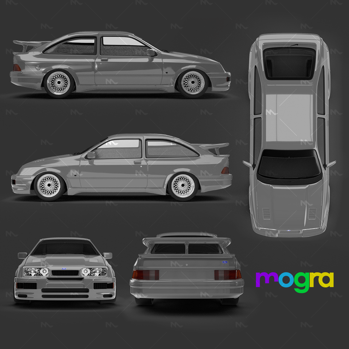 Ford Sierra RS500 Cosworth Livery Template Blueprint