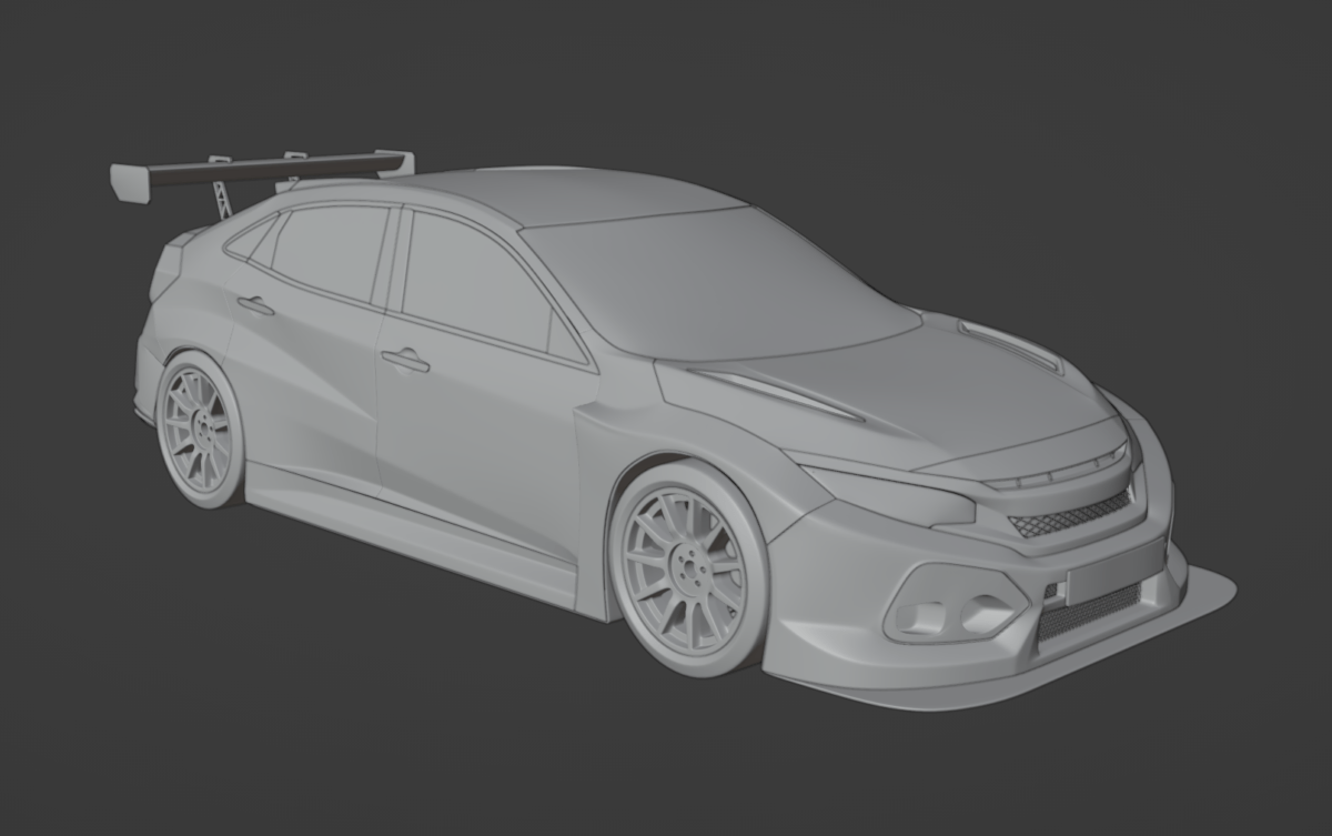 TCR Honda Civic 3D Model Livery Template