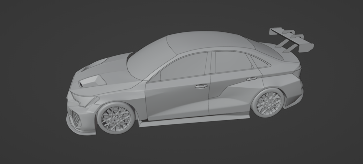 TCR Audi RS3 3D Model Livery Template