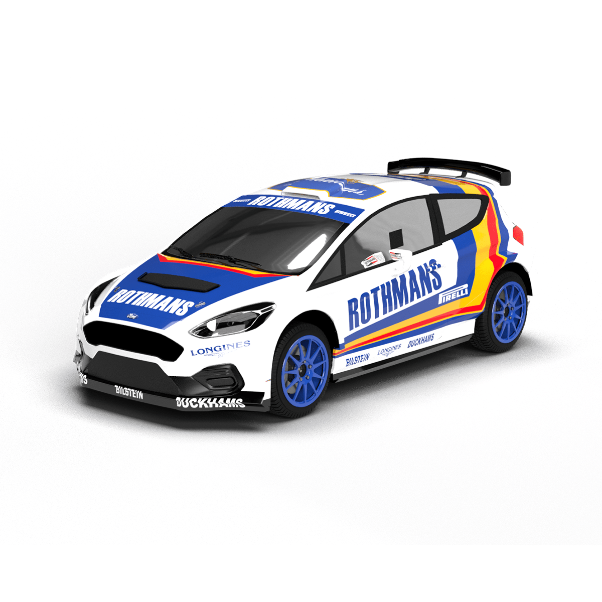 Ford Fiesta Mk2 R5 Rally2 3D model livery template