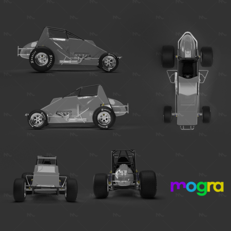 Wingless Sprint Car Livery Template Blueprint