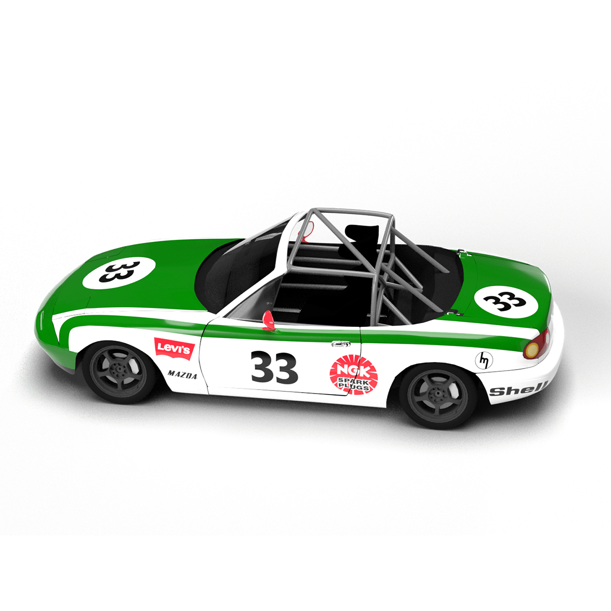 Mazda MX-5 Cup 3D Model Livery Template