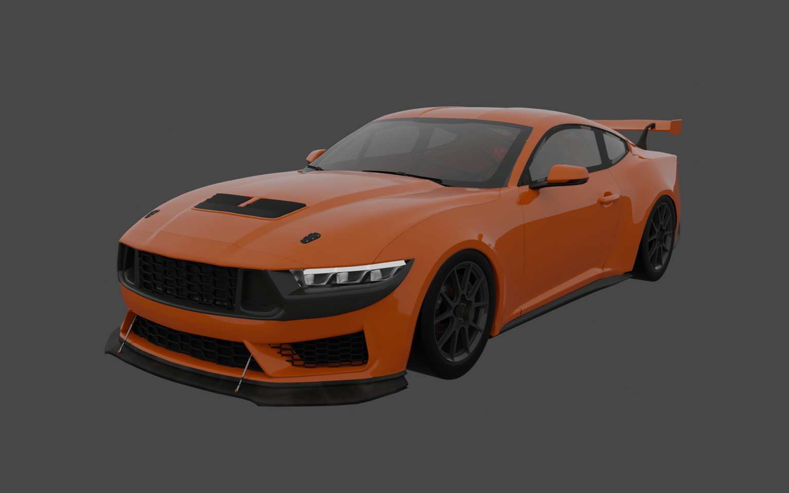 2024 Ford Mustang GT4 3D model livery template