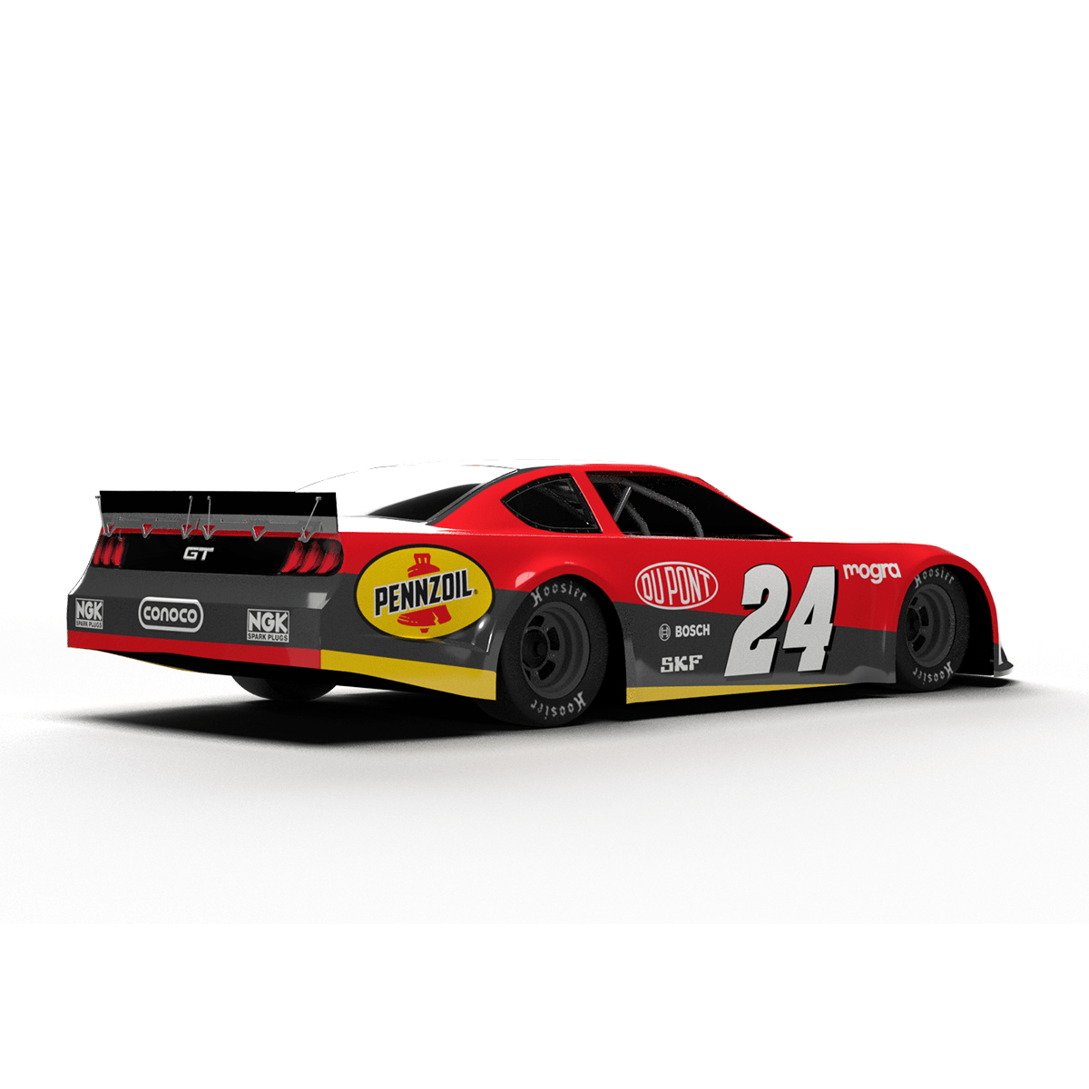 Gen 6 Ford Mustang Super Late Model 3D model livery template